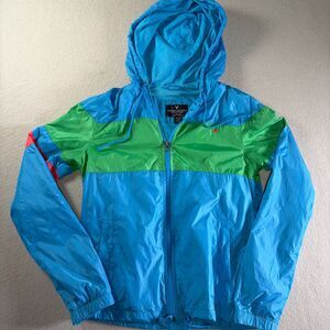 Vintage American Eagle Women's XS Retro Colorblock full-zip Windbreaker Jacket